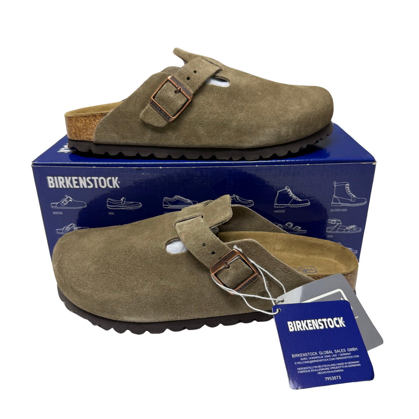 Birkenstock Boston Soft Footbed Suede Taupe