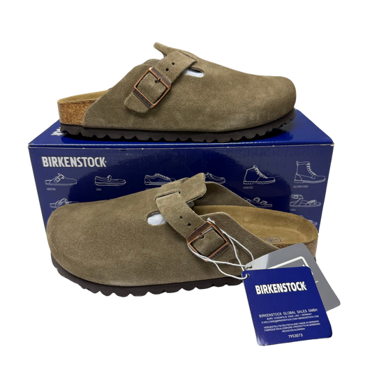 Birkenstock Boston Soft Footbed Suede Taupe