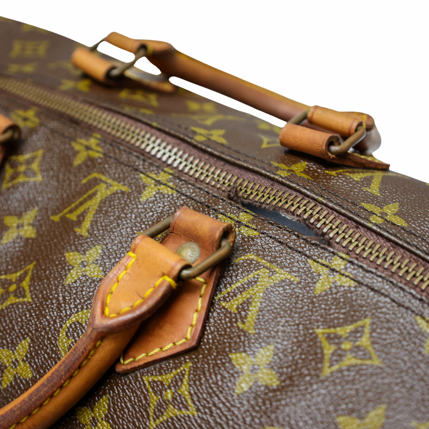 Louis Vuitton Speedy 35 Boston Bag Handbag Brown