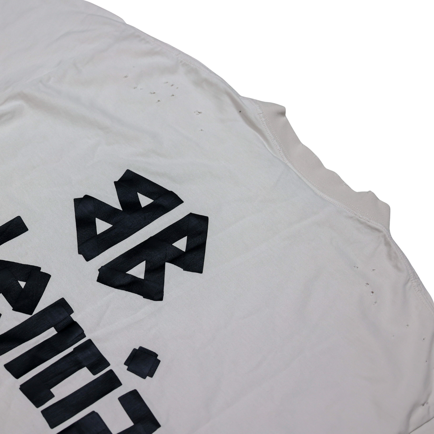 Balenciaga Tape Logo T Shirt Beige