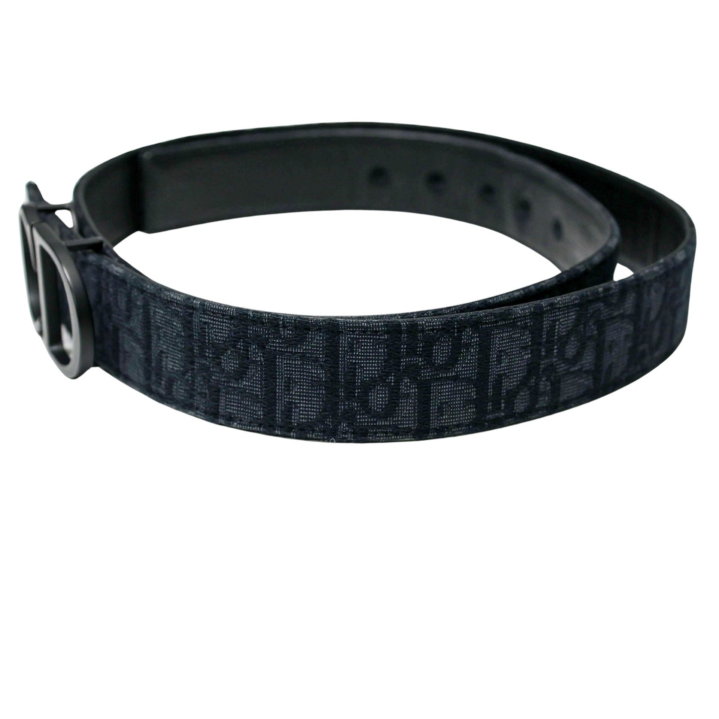 Dior Belt Reversible Oblique Jacquard Navy Black with Buckle