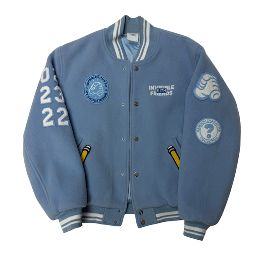 KITH x Invisible Friends Wool Bomber Jacket - Light Blue