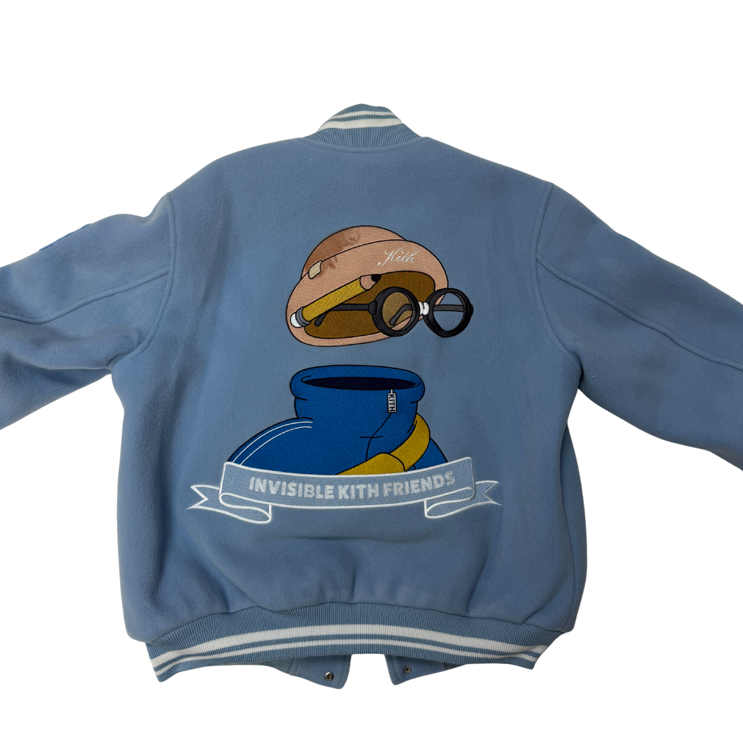 KITH x Invisible Friends Wool Bomber Jacket - Light Blue