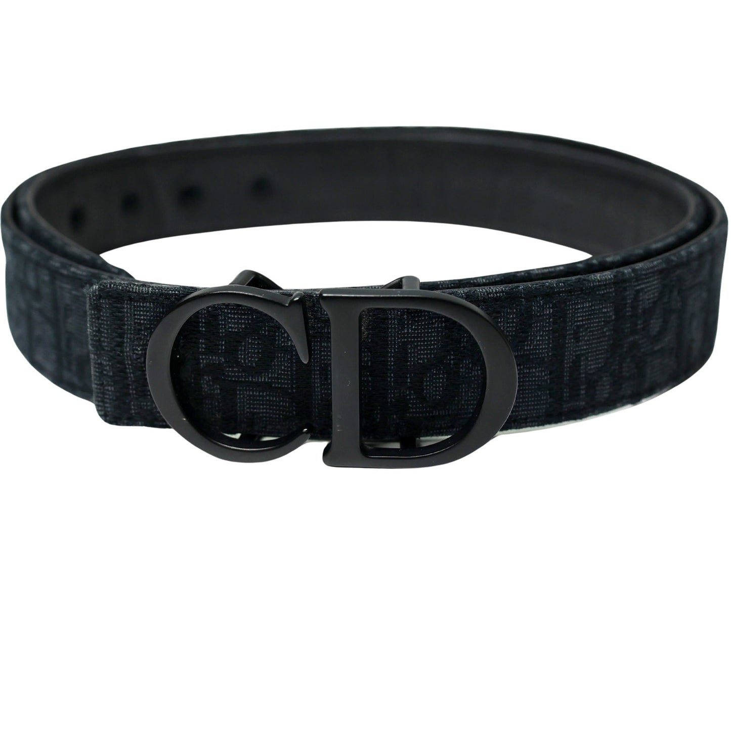 Dior Belt Reversible Oblique Jacquard Navy Black with Buckle