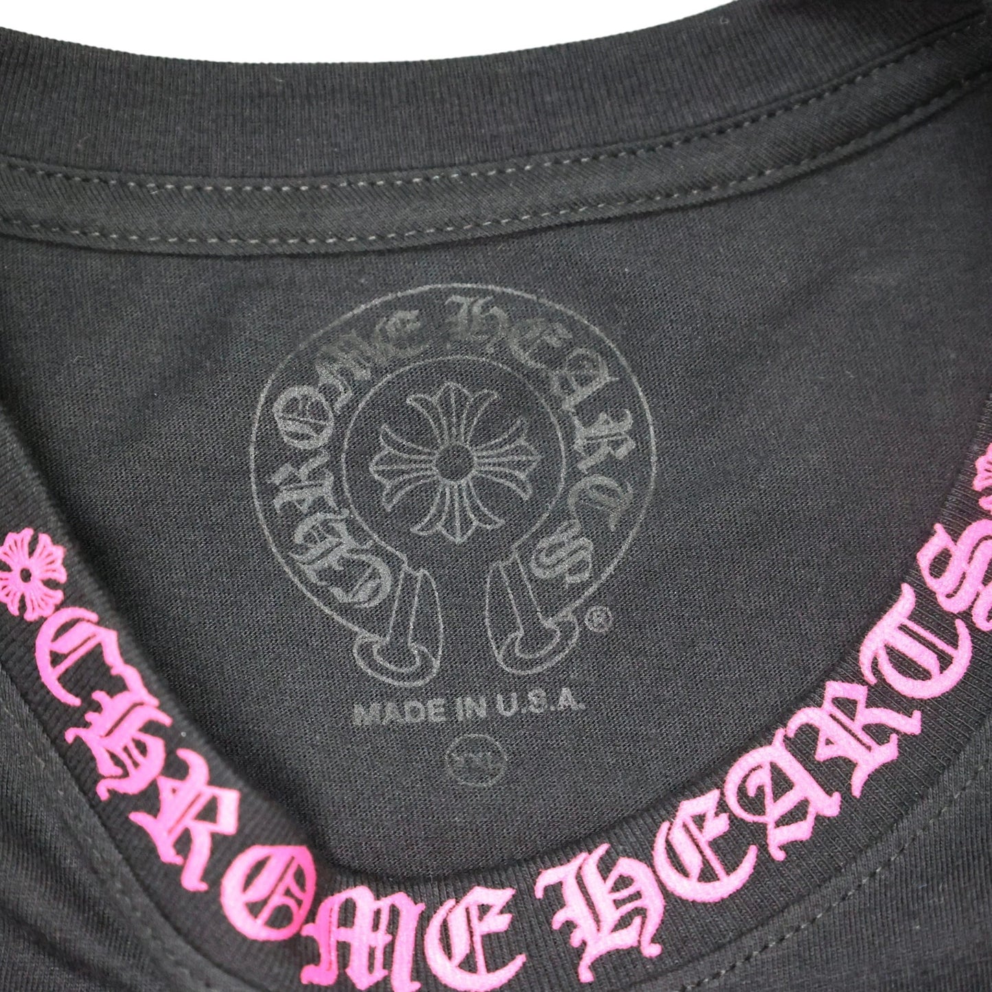 Chrome Hearts Long Sleeve Pocket Crew Hot Pink/Black