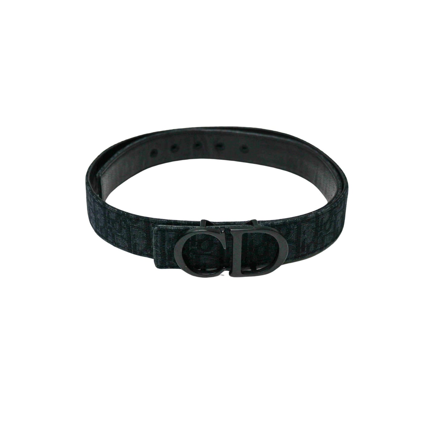 Dior Belt Reversible Oblique Jacquard Navy Black with Buckle