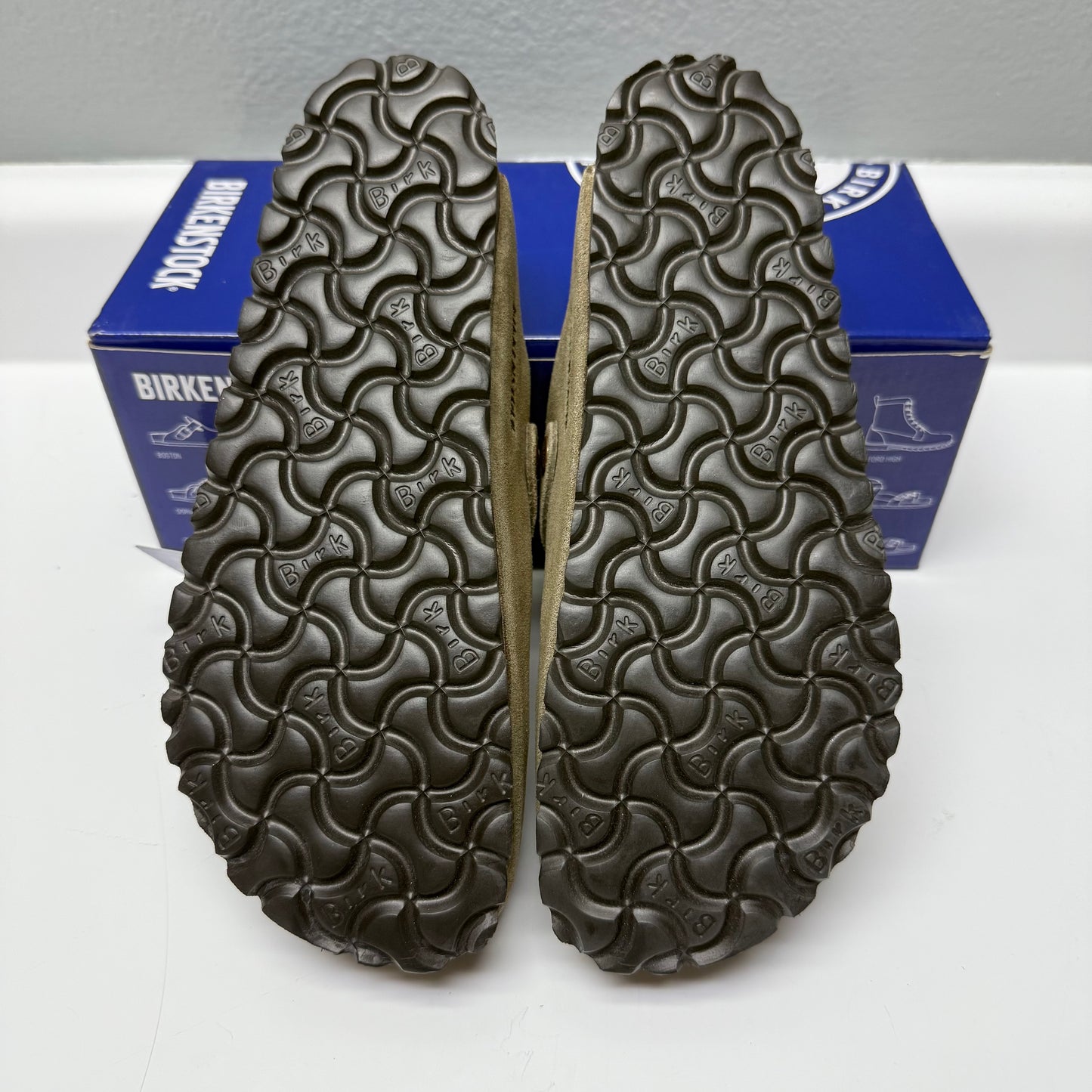 Birkenstock Boston Soft Footbed Suede Taupe