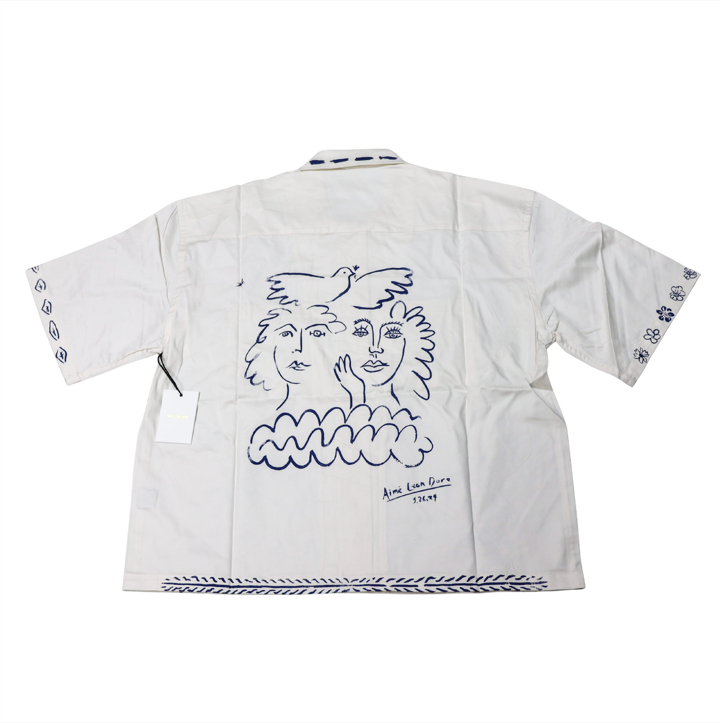 Aimé Leon Dore Lesvos Cropped Camp Shirt 'White'