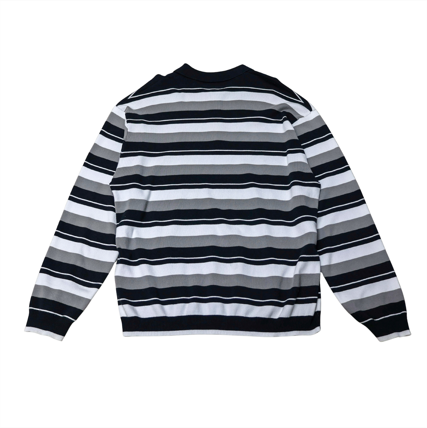 Supreme Stripe Zip Long Sleeve Polo