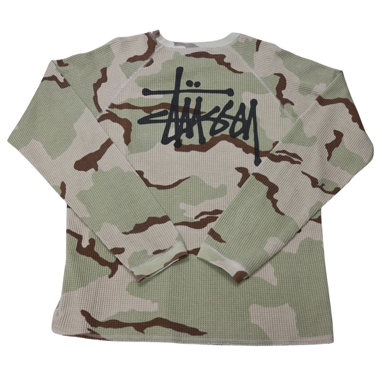 Stussy Raglan Thermal Long Sleeve-Sand