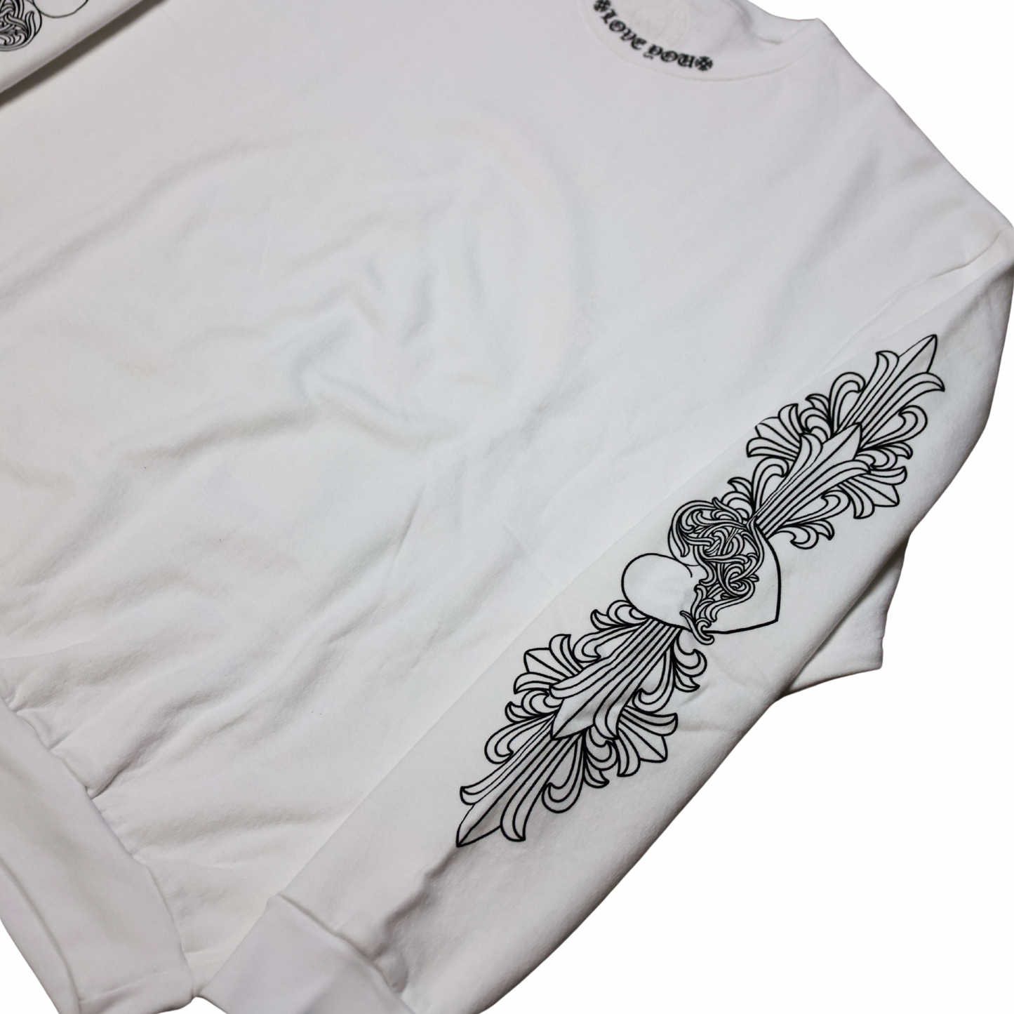 Chrome Hearts Love You Floral Heart Crewneck Sweatshirt