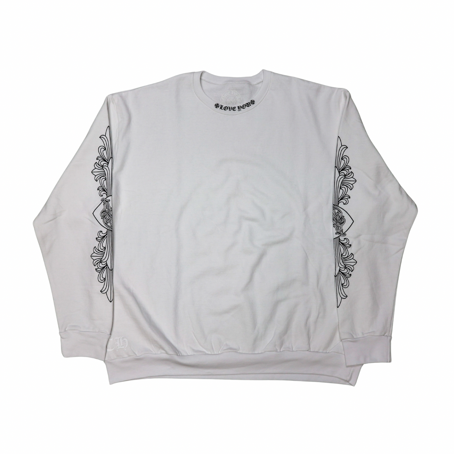 Chrome Hearts Love You Floral Heart Crewneck Sweatshirt