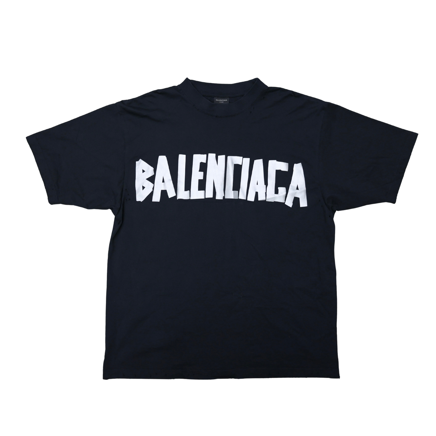Balenciaga Tape Logo Black T Shirt