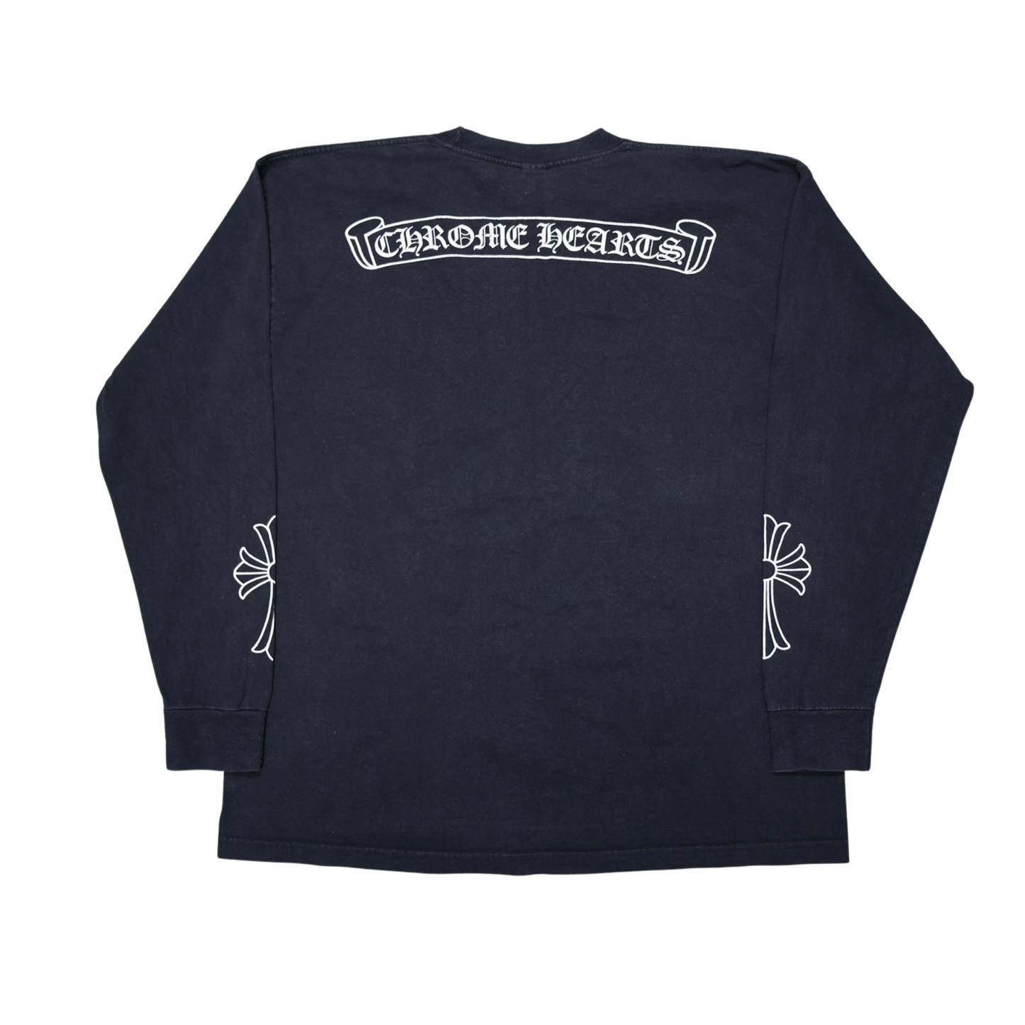 Vintage Chrome Hearts Scroll Logo Long Sleeve Tee