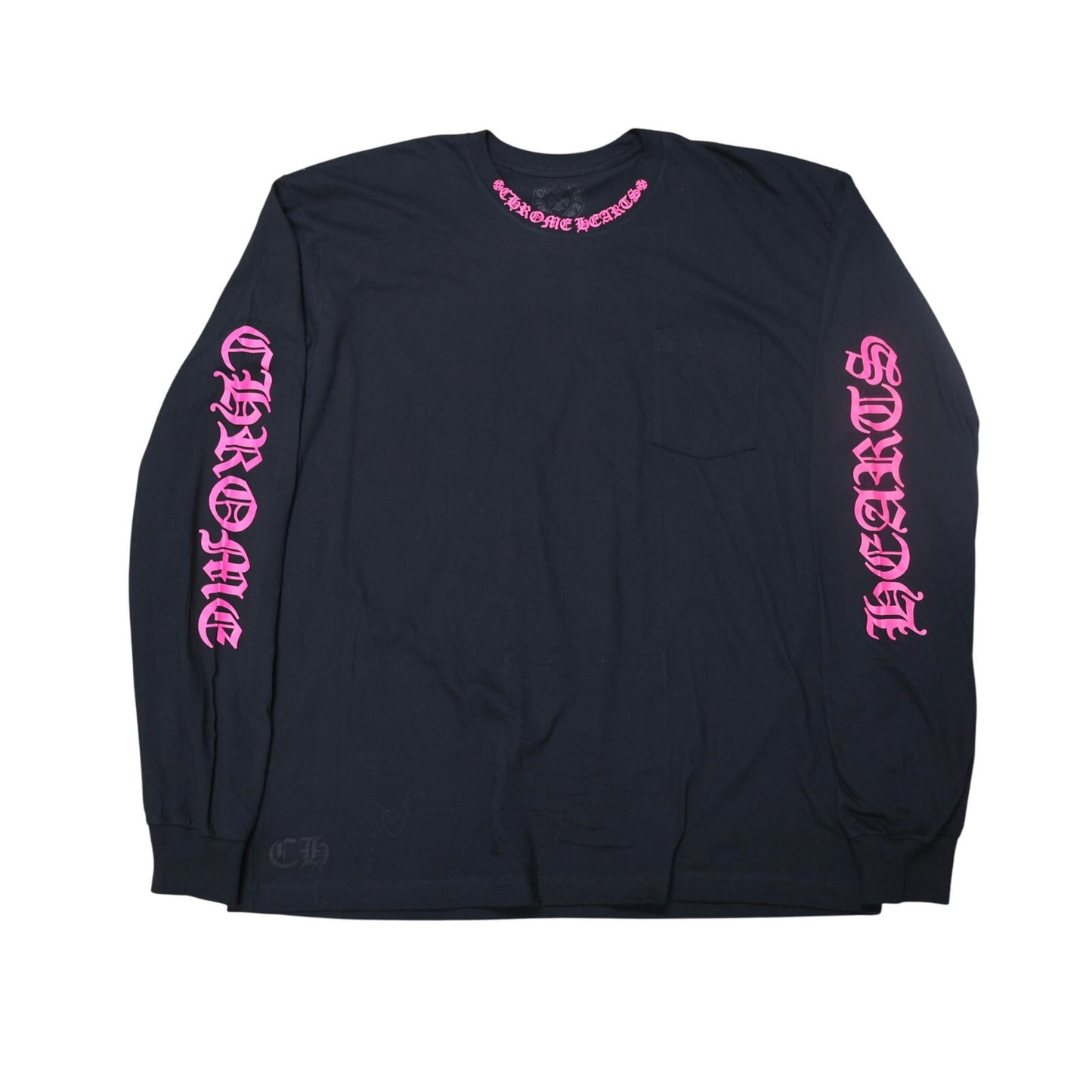 Chrome Hearts Long Sleeve Pocket Crew Hot Pink/Black